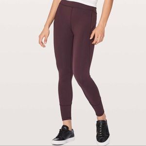lululemon In Movement 23” Tight Black Cherry sz 4